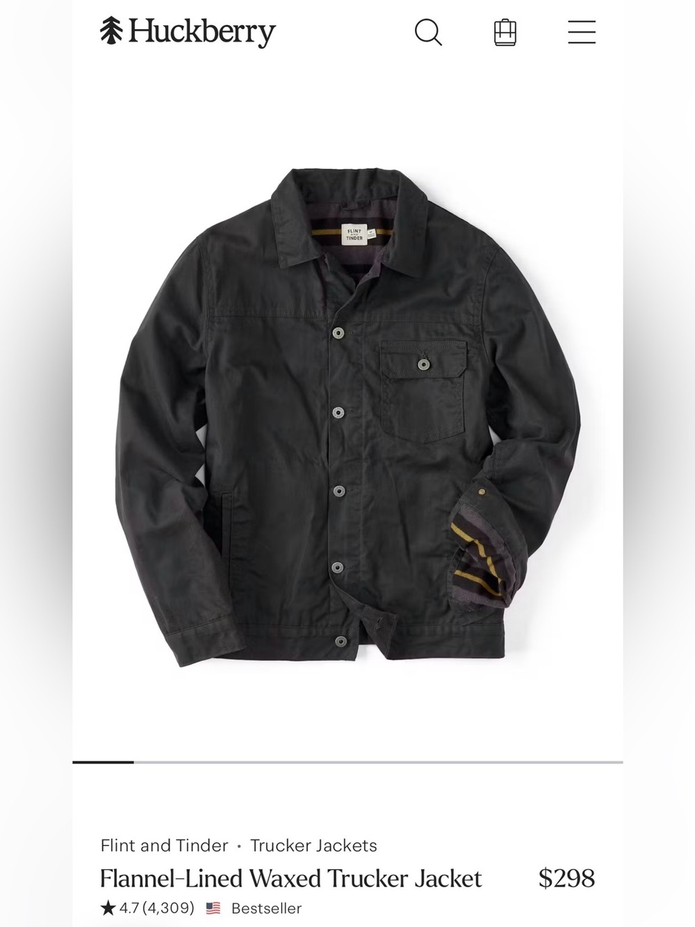 Flint and Tinder waxed trucker jacket